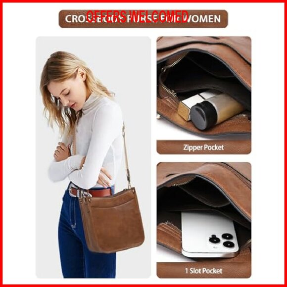 3-Piece Leather Purse Set with Wallet, Crossbody & Tote Bags - Picture 3 of 8